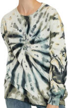 VOLCOM Damen Baumwoll-Pullover im Batik-Design Langarm-Sweatshirt B4632002 Beige/Braun/Schwarz