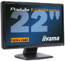 Iiyama E2208HDS - 22 inch - 1920x1080 - Zwart