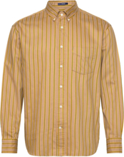 D1. Rel Dobby Stripe Shirt Tops Shirts Casual Yellow GANT