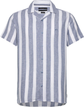 Incarlui Tops Shirts Short-sleeved Blue INDICODE
