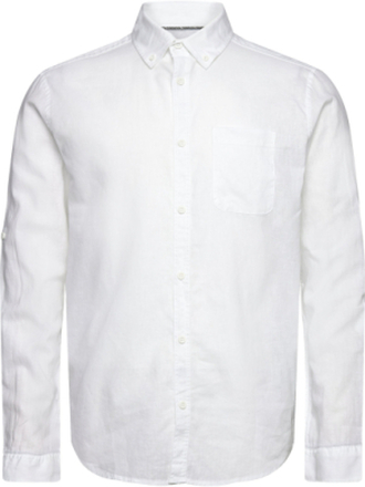 Inglobe Tops Shirts Linen Shirts White INDICODE