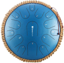 Sonodrum Zungentrommel - Tongue Drum - "Premium" - Handgefertigt - 35,5cm - 15 Zungen - C-Dur, Blau
