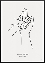 Personalisiertes Poster "Family Hands No1 Poster" | Wanddekoration | Personalisierte Geschenkidee, 30 x 40 cm