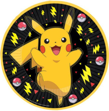 8 stk Pokémon Pikachu Papptallerkener 23 cm