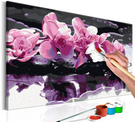 Malen nach Zahlen - Violette Orchidee