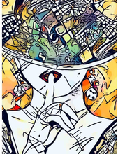 Malen nach Zahlen - Frau mit Hut 3 - Artist's Kandinsky Edition - by zamart, ohne Rahmen