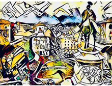 Malen nach Zahlen - Kandinsky trifft Rom 1 - Artist's Kandinsky Edition - by zamart, ohne Rahmen