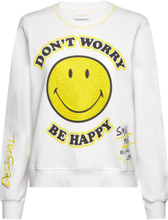 Smiley Tops Sweatshirts & Hoodies Sweatshirts White Desigual