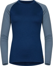 Hellner Hellner Women's Nieras Merino Top 2.0 Dress Blue/Flint Stone Underställströjor XL
