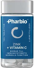 Pharbio Zink + C-vitamin 100 stk