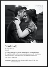 Valentinstag - "Definition Soulmate No3" Personalisiertes Fotoposter | Besonderes Fotogeschenk für Partner | Geschenk für Paare, 20 x 30 cm
