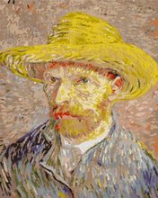 Malen nach Zahlen - Selbstbildnis mit Strohhut - Vincent van Gogh, ohne Rahmen