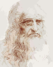 Malen nach Zahlen - Selbstportrait - Leonardo da Vinci, ohne Rahmen