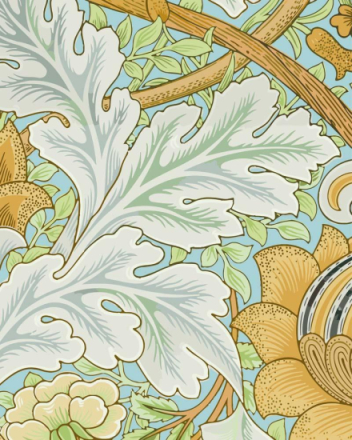 Malen nach Zahlen - St.James-Muster von William Morris, mit Rahmen