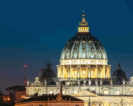 Malen nach Zahlen - Petersdom im Vatikan - Rom - Italien, mit Rahmen