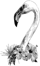 Malen nach Zahlen - Flamingo Kopf, ohne Rahmen