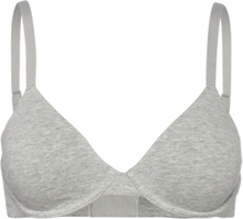 Core Unlined Demi Bra Lingerie Bras & Tops T-shirt Bras Grey Organic Basics