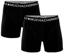 Muchachomalo 2P Cotton Stretch Basic Boxers Schwarz Baumwolle Small Herren