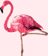 Malen nach Zahlen - Flamingo Polygon, ohne Rahmen