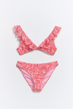 Gina Tricot - Y frill bikini set - young-swimwear - Red - 158/164 - Female