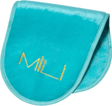 MILI Cosmetics Makeup Erase Towel Turquoise Ocean Golden Logo