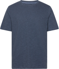 Narrow Striped Slub Tee - Gots/Vega Tops T-Kortærmet Skjorte Blue Knowledge Cotton Apparel