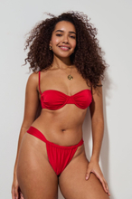Gina Tricot - Gathered bikini tanga - bikini - Red - XL - Female