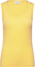 Adeliasz Tank Top Tops T-shirts & Tops Sleeveless Yellow Saint Tropez