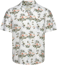 Relaxed Viscose Linen Shirt Tops Shirts Short-sleeved White Tom Tailor