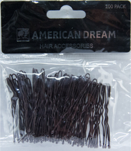 American Dream Wavy Pins Brown 6.5cm Brown
