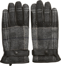 Barbour Newbrough Tartan Glove Accessories Gloves Finger Gloves Svart Barbour*Betinget Tilbud