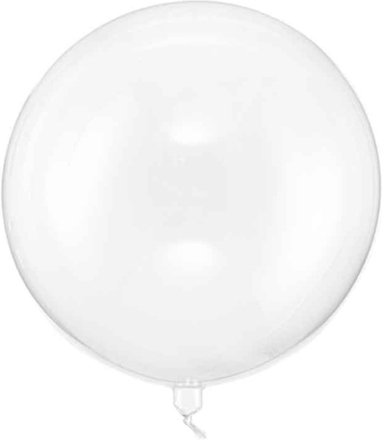 Rund ballong, transparent, 40 cm - PartyDeco