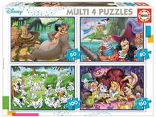 Pussel Educa Disney Aladdin, Jungle Book, Alicia, Peter Pan