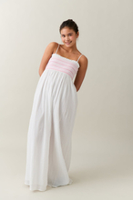 Gina Tricot - Y embroidery maxi dress - klänningar - White - 146/152 - Female