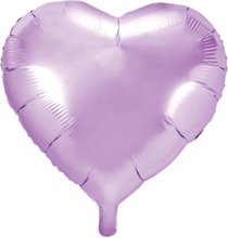 Hjärtformad Ljus Lila Folieballong 45 cm