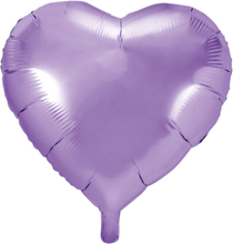 Stor Hjärtformad Ljus Lila Folieballong 61 cm