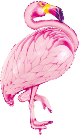 Rosa Flamingo-Formet Folieballong 70x121 cm
