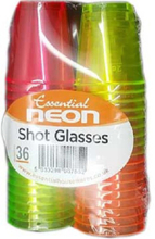 36 stk Neonfärgade Shotglas