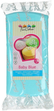 Babyblå Sockerpasta, 1 kg - FunCakes