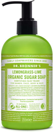 Dr. Bronner's Organic Sugar Soap Lemongrass-Lime 355 ml