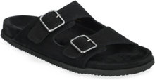 Blake Sandal - Black Suede Shoes Summer Shoes Sandals Black Garment Project
