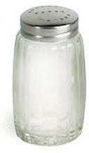 Saltströare i rostfritt stål och glas, 7 cm