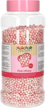 Rosa & vita sockerpärlor i storpack