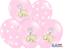 Ballonger Elefant, rosa - PartyDeco