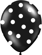 Ballonger Prickiga, svart/vit - PartyDeco