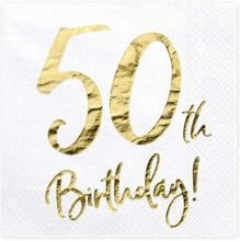 Servetter 50th Birthday - Partydeco