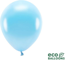 Eko Ballonger Metallic Ljusblå, 26 cm, 100-pack - PartyDeco