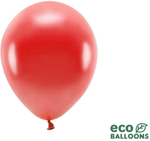 Eko Ballonger Metallic Röd, 26 cm, 100-pack - PartyDeco