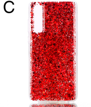 Huawei P30 Hülle - TPU - Folien Glitzer - rot
