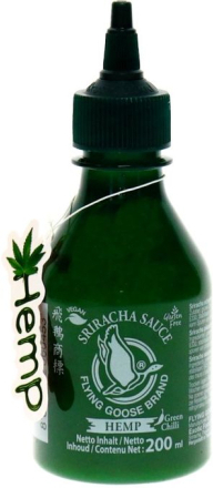 Flying Goose Sriracha grüne Chilli Sauce mit Hanf
